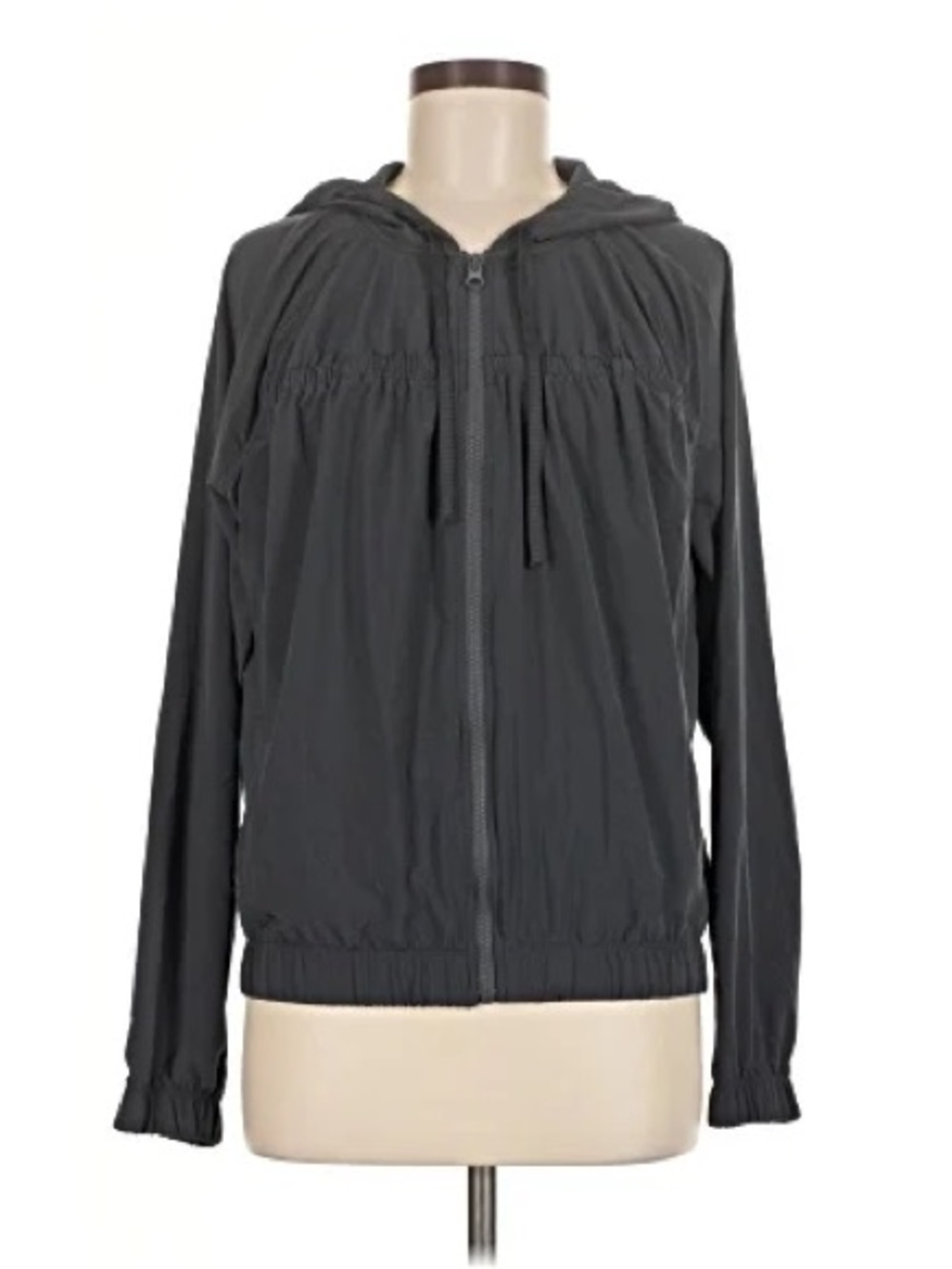 Zella Charcoal Zip-Up Hooded Jacket
